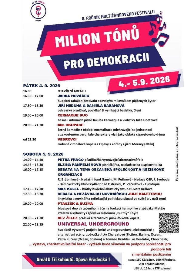Milion tónů pro demokracii poosmé